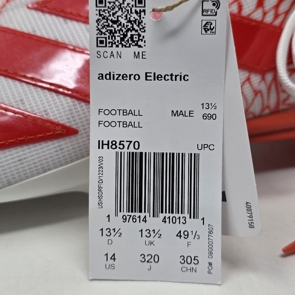 Adidas Adizero Electric Orange/White Football Cleats IH8570 Men\'s Size 14 New main image 10